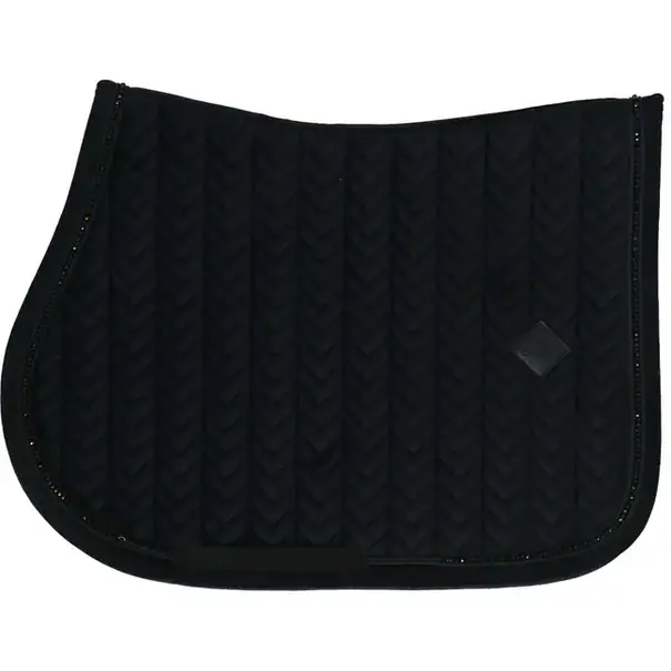 Kentucky Saddle Pad Velvet Pearls Jump Black