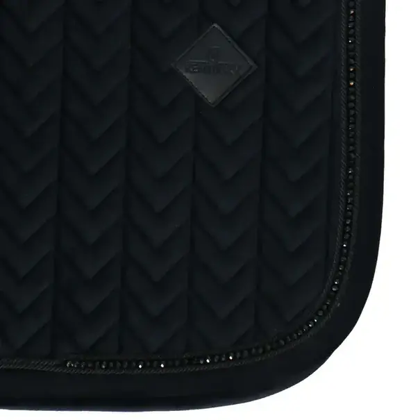Kentucky Saddle Pad Velvet Pearls Jump Black
