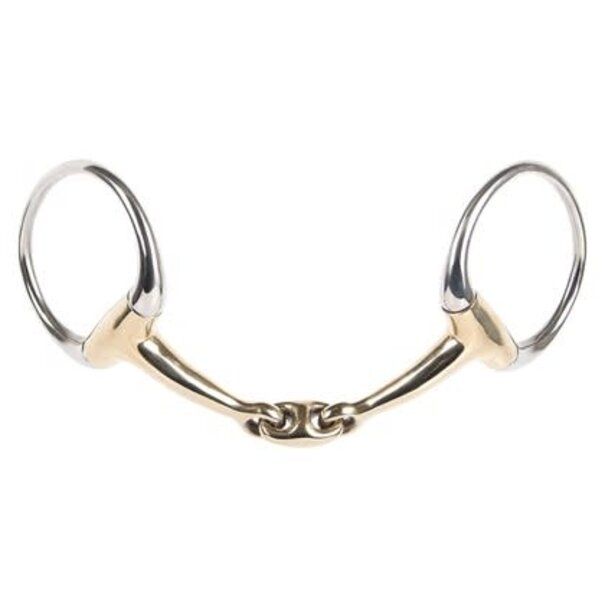 Harry's Horse Bustrens Dubbelgebroken Anatomisch Gold Brass 13mm