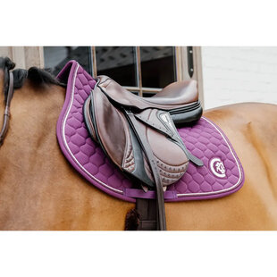 Saddle Pad 3D Logo Onion Quilt Jumping Full Purple