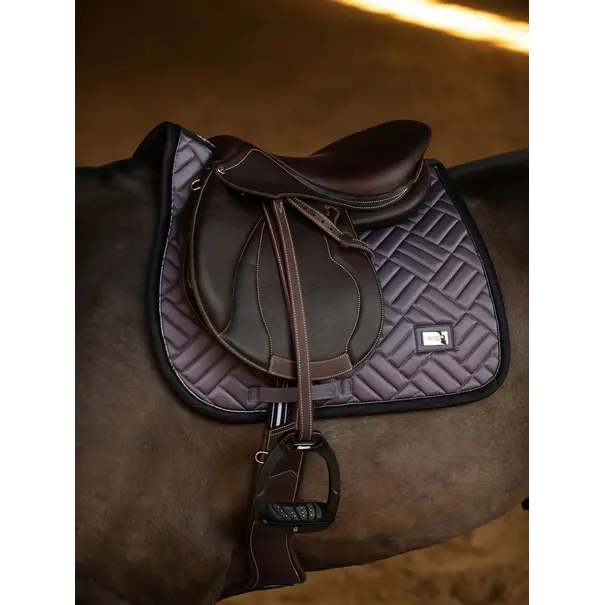 Equestrian Stockholm Jump Saddle Pad Modern Dark Violet Full