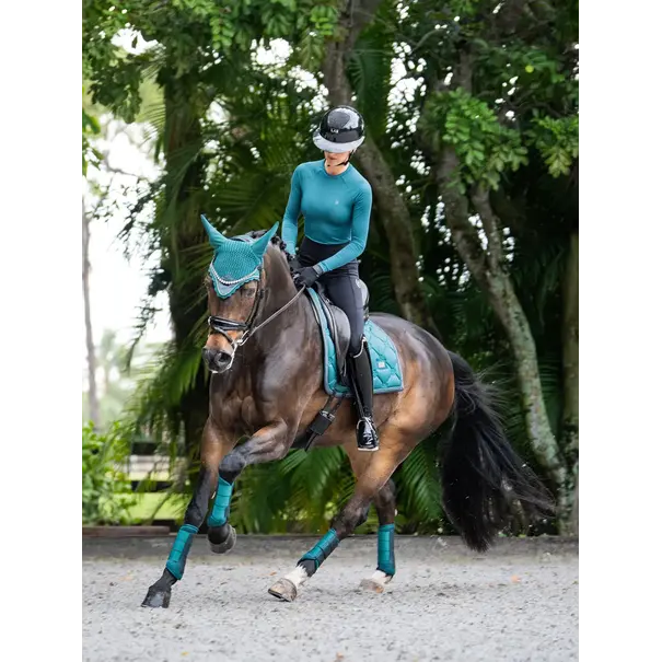 Equestrian Stockholm Dressage Saddle Pad Teal Blue Full