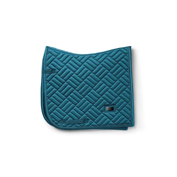 Equestrian Stockholm Dressage Saddle Pad Modern Teal Blue Full