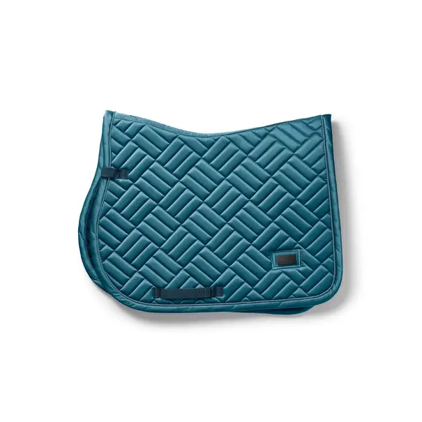 Equestrian Stockholm Jump Saddle Pad Modern Teal Blue Full