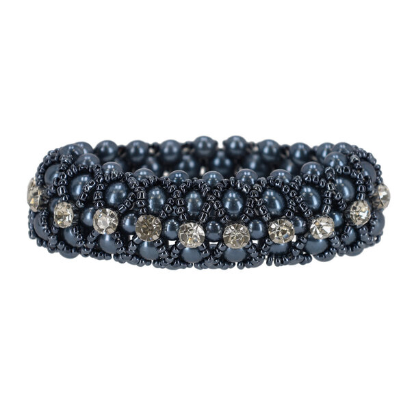 QHP Haarnet Twinkle Black/Silver