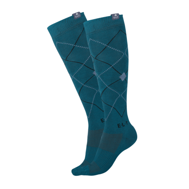 Elt Argyle Riding Socks Petrol