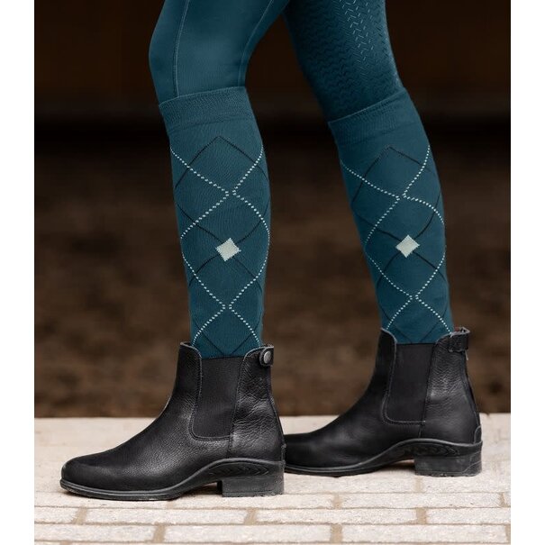 Elt Argyle Riding Socks Petrol