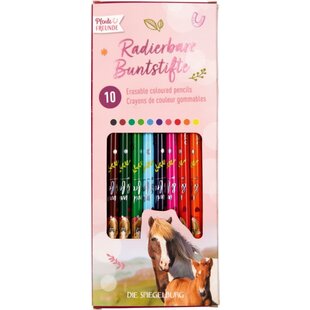 Uitwisbare kleurpotloden paardenliefhebbers 10stuks