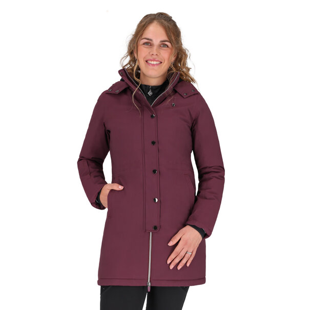 QHP Winterjas Maelynn Wine Red