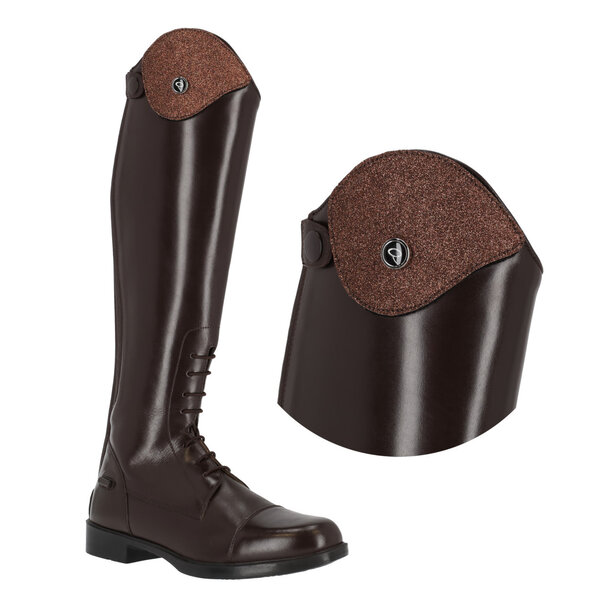 QHP Verwisselbare top Romy Glitter Brown