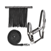 Halter set + fly fringe ZEBRA