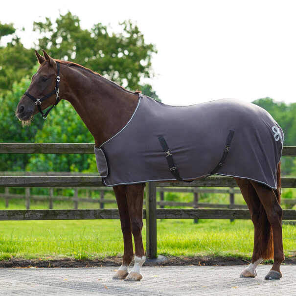 QHP Fleece Ornament Grijs/Zilver