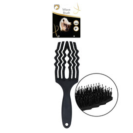 Excellent Horse Wave Brush Zwart
