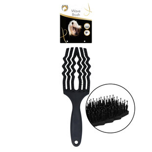 Excellent Horse Wave Brush Zwart