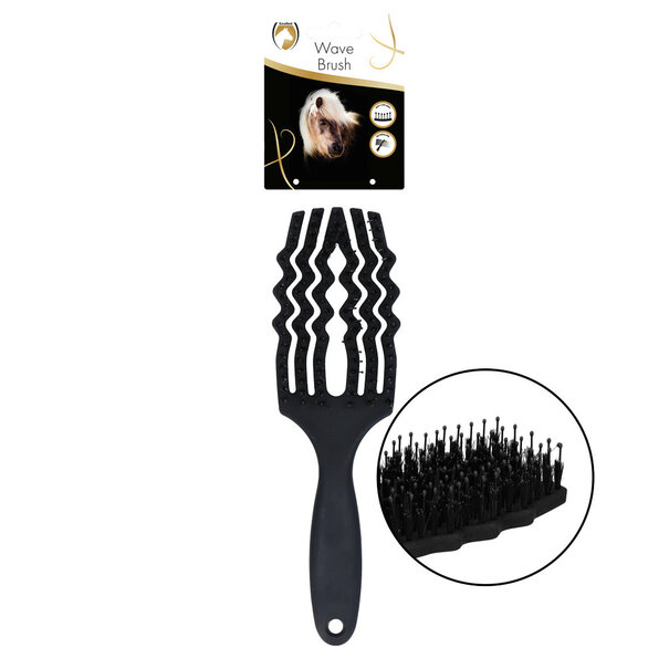 Holland Animal Care Excellent Horse Wave Brush Zwart
