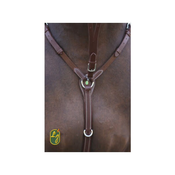 Lj Leathers Jachtmartingaal New Pro - rvs gespen