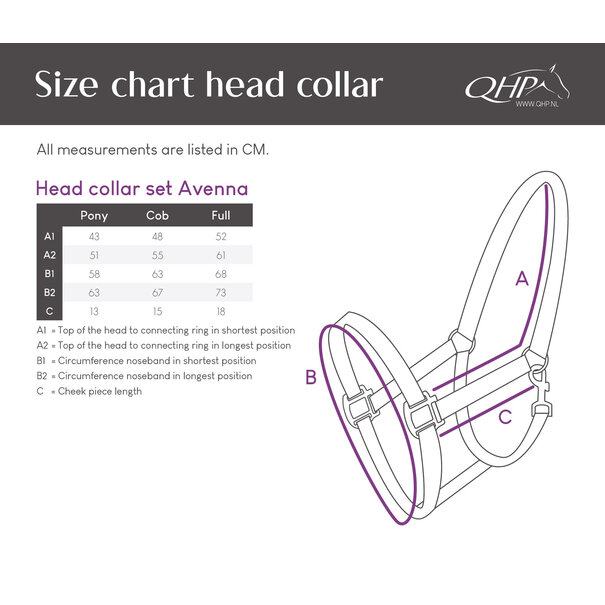 QHP Halsterset Avenna Black Neopren Padding