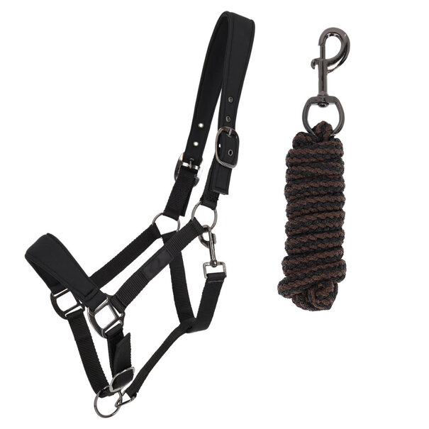 QHP Halsterset Avenna Black Neopren Padding