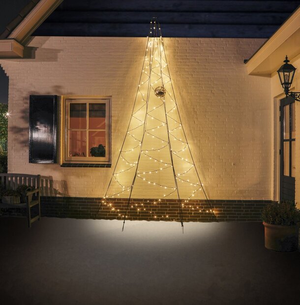 Fairybell Wand-Weihnachtsbaum | 4 Meter | 240 LED-Leuchten | Warmweiß