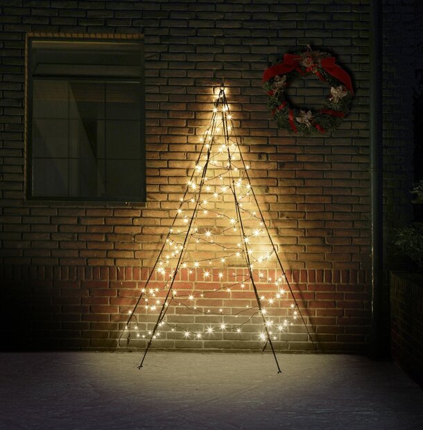 Fairybell Muurkerstboom | 2 meter | 180 LED-lampjes | Warm wit