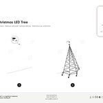 Fairybell Wand-Weihnachtsbaum | 2 Meter | 180 LED-Leuchten | Warmweiß