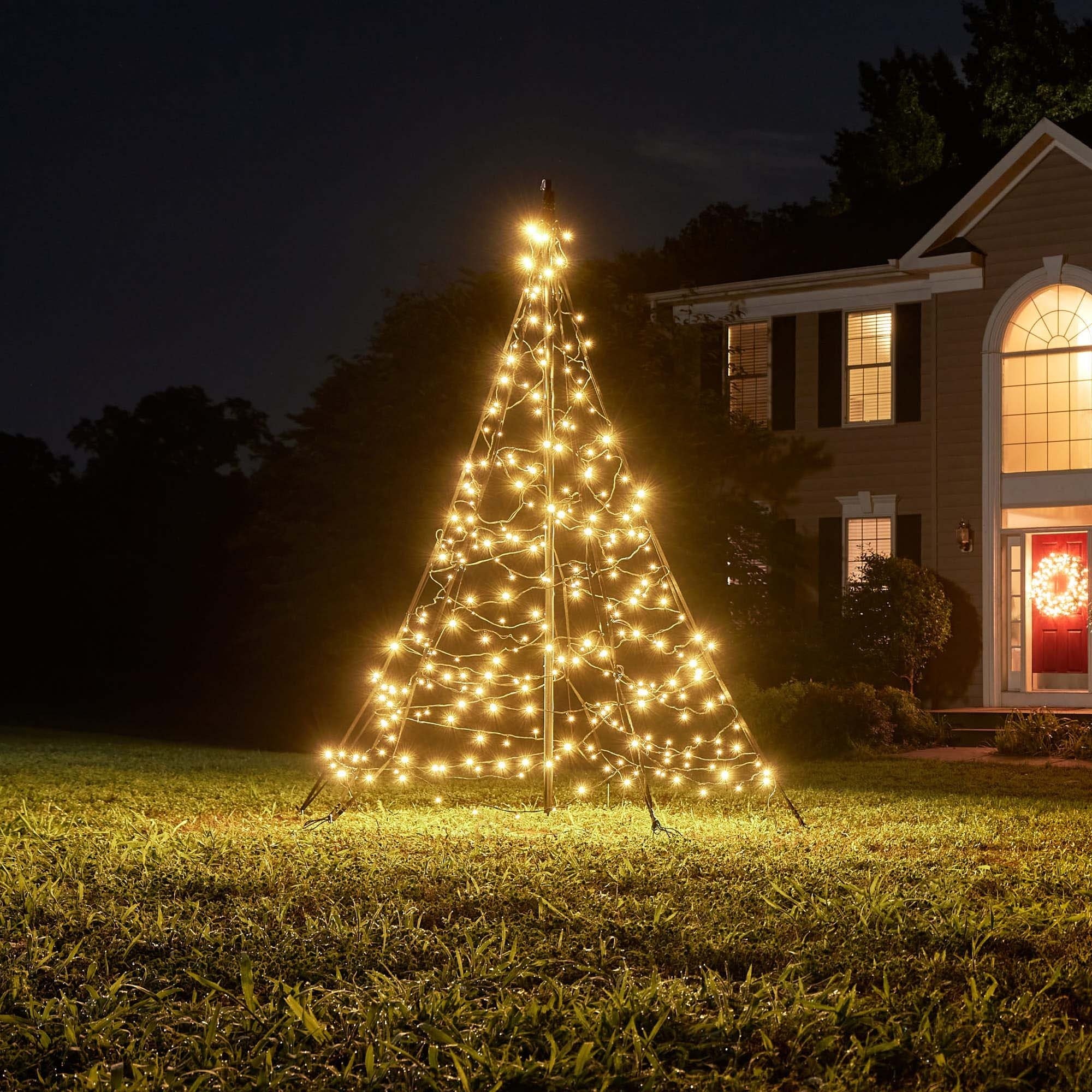 Flagpole Christmas tree 2 metres for your garden Fairybell