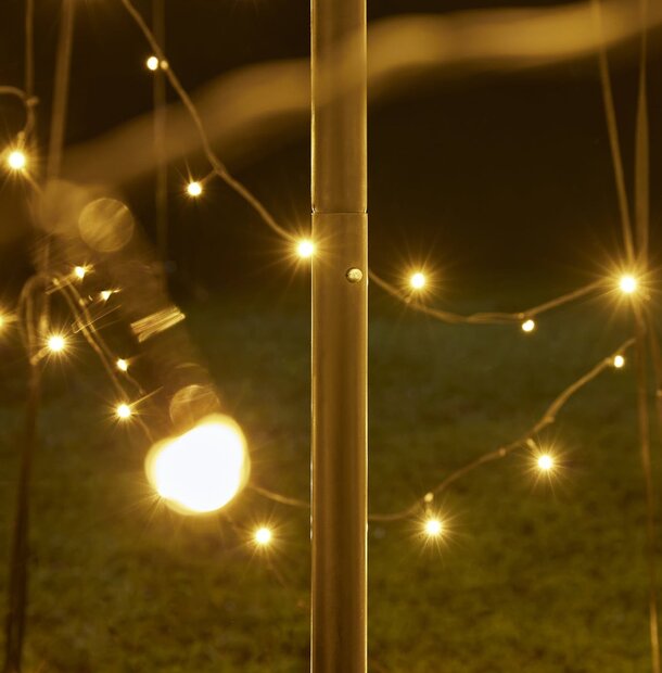 Fairybell | 2 meter | 300 LED-lampjes | Inclusief mast | Warm wit