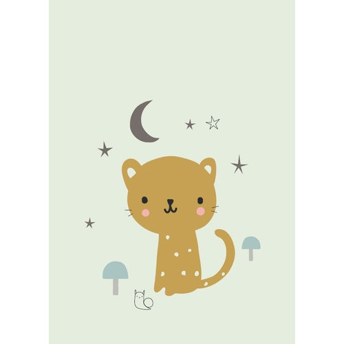 Petit Monkey Petit Monkey - Poster Leopard Mint