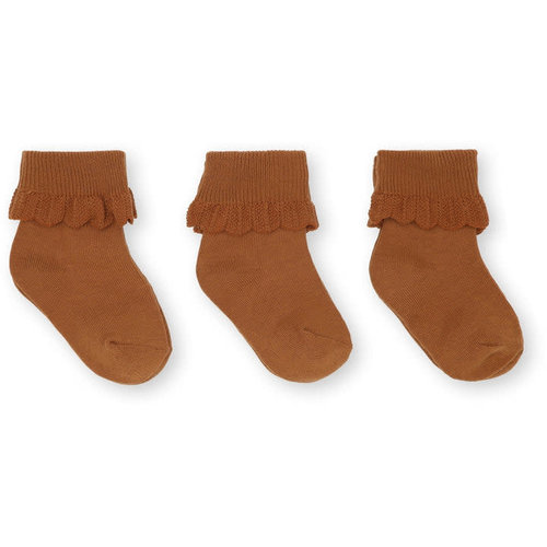 Konges Sløjd - Lace Socks Leather Brown Konges Sløjd - Lace Socks Leather Brown
