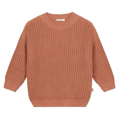 Yuki Kidswear Chunky Knitted Sweater - Brick Yuki Kidswear Chunky Knitted Sweater - Brick