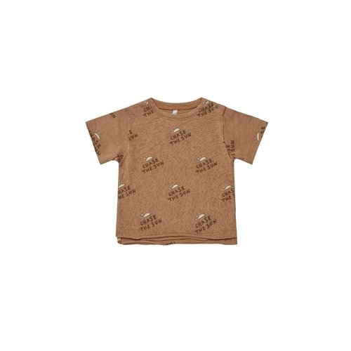 Rylee+Cru Raw Edge T-shirt Chase The Sun - Camel Rylee+Cru Raw Edge T-shirt Chase The Sun - Camel