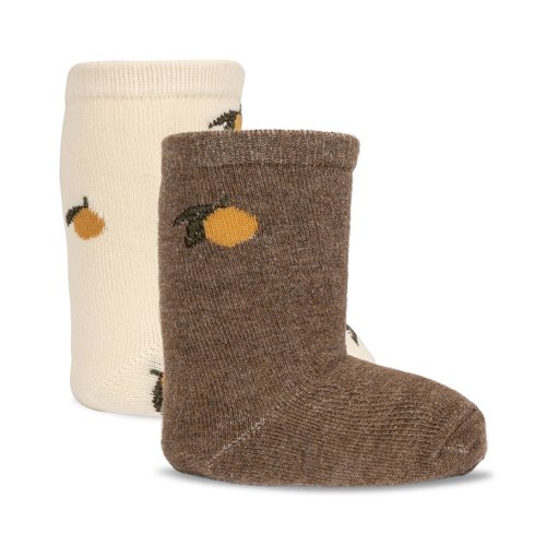 Konges Sløjd 2-pack Jacquard Socks Lemon Konges Sløjd 2-pack Jacquard Socks Lemon