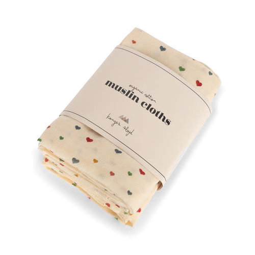 Konges Sløjd Muslin Cloth Multi Hearts Konges Sløjd Muslin Cloth Multi Hearts