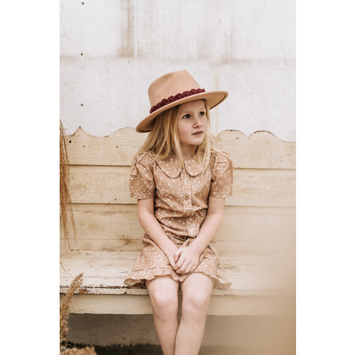 Navy Natural Faye Poplin Flower Skirt Navy Natural Faye Poplin Flower Skirt