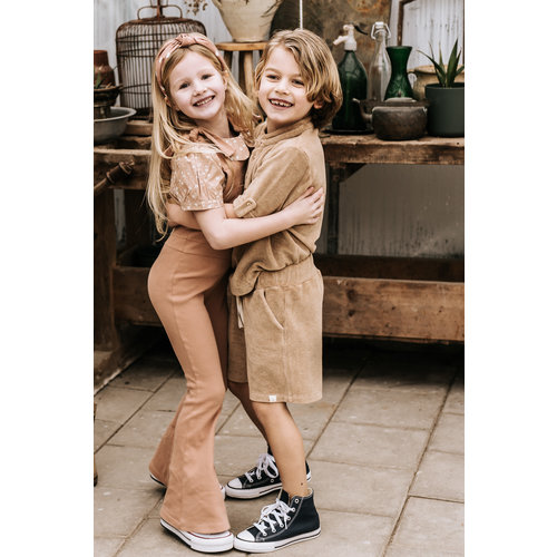 Navy Natural Tuinbroek Be Flared Tawny Brown Rib Navy Natural Tuinbroek Be Flared Tawny Brown Rib
