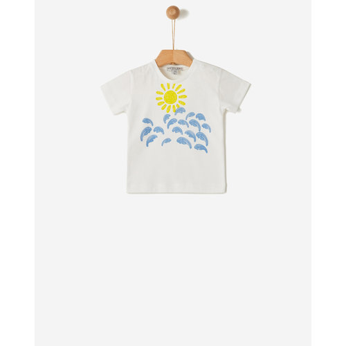 Yell-oh T-shirt Organic with Print Waves