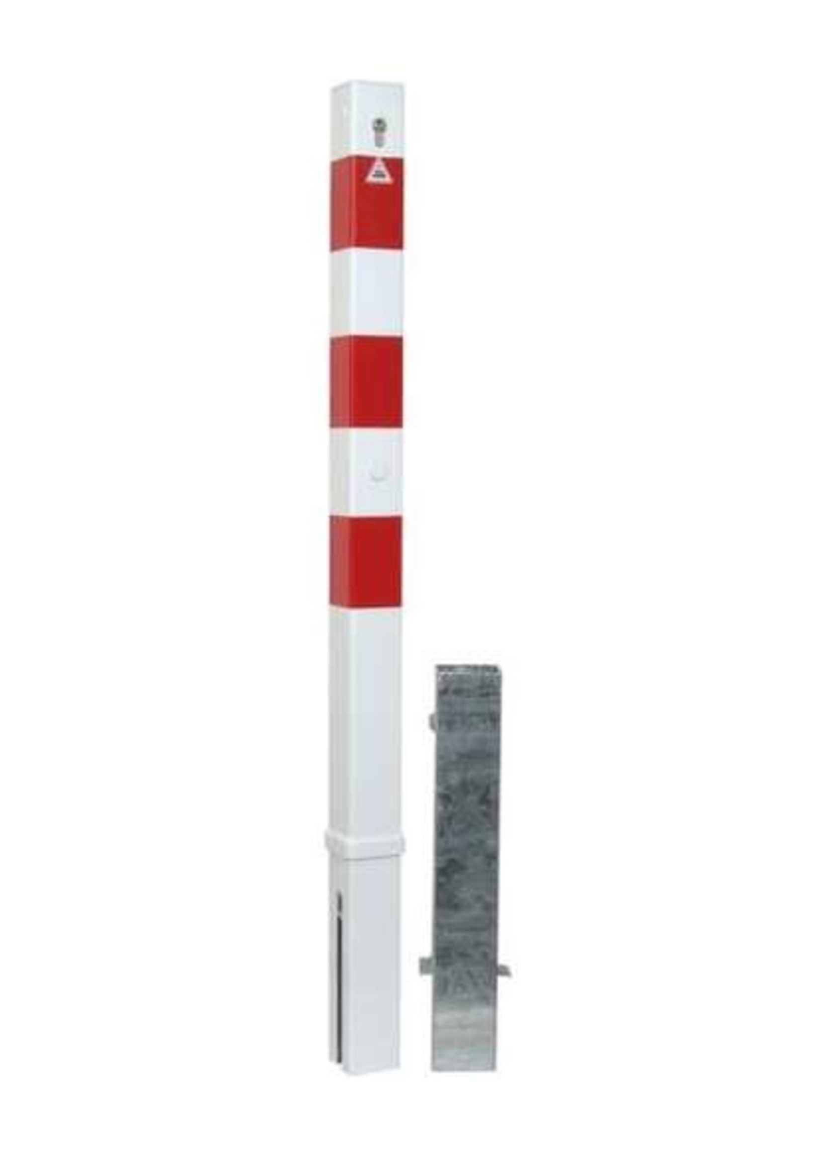 RI-TRAFFIC Absperrpfosten Herausnehmbar 140 cm x 7 cm x 7 cm