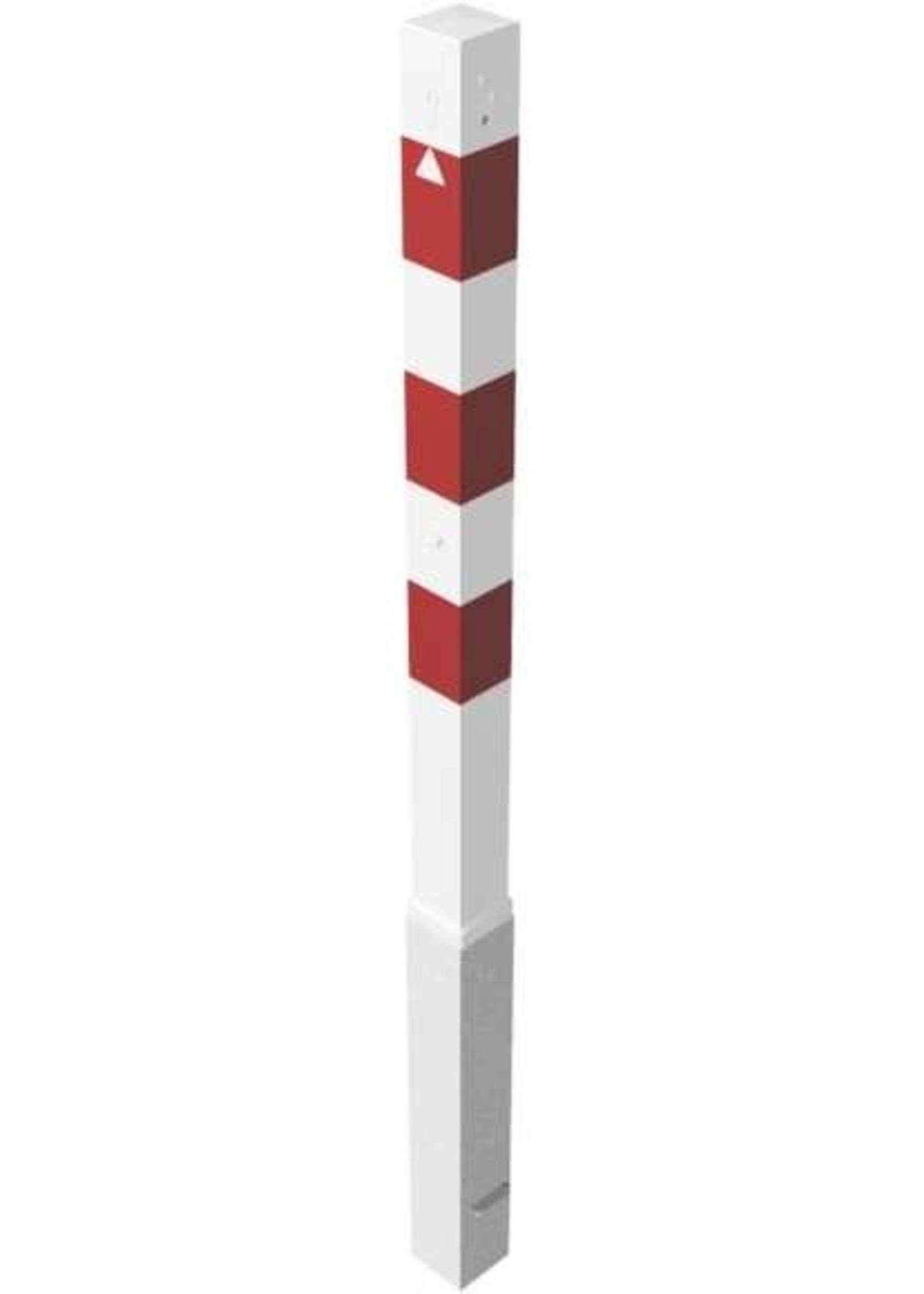 RI-TRAFFIC Absperrpfosten Herausnehmbar 140 cm x 7 cm x 7 cm