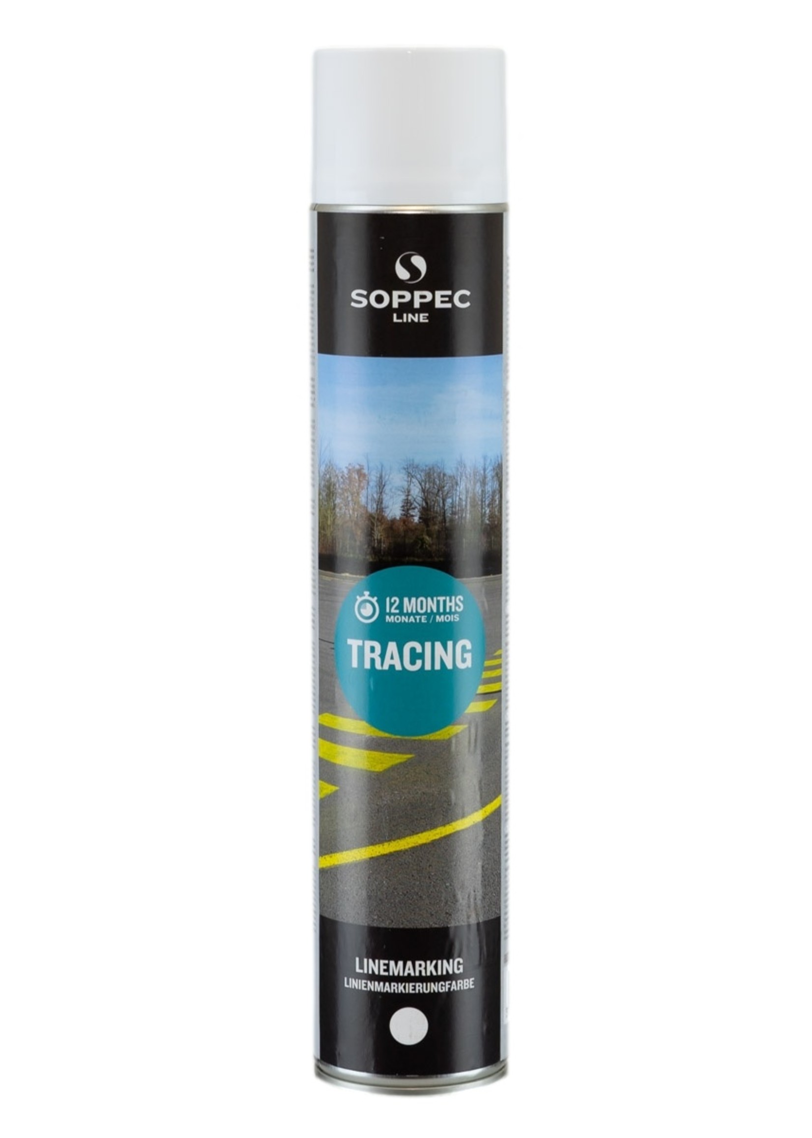 SOPPEC | Markierungsfarbe Weiss 750 ml Tracing für Asphalt