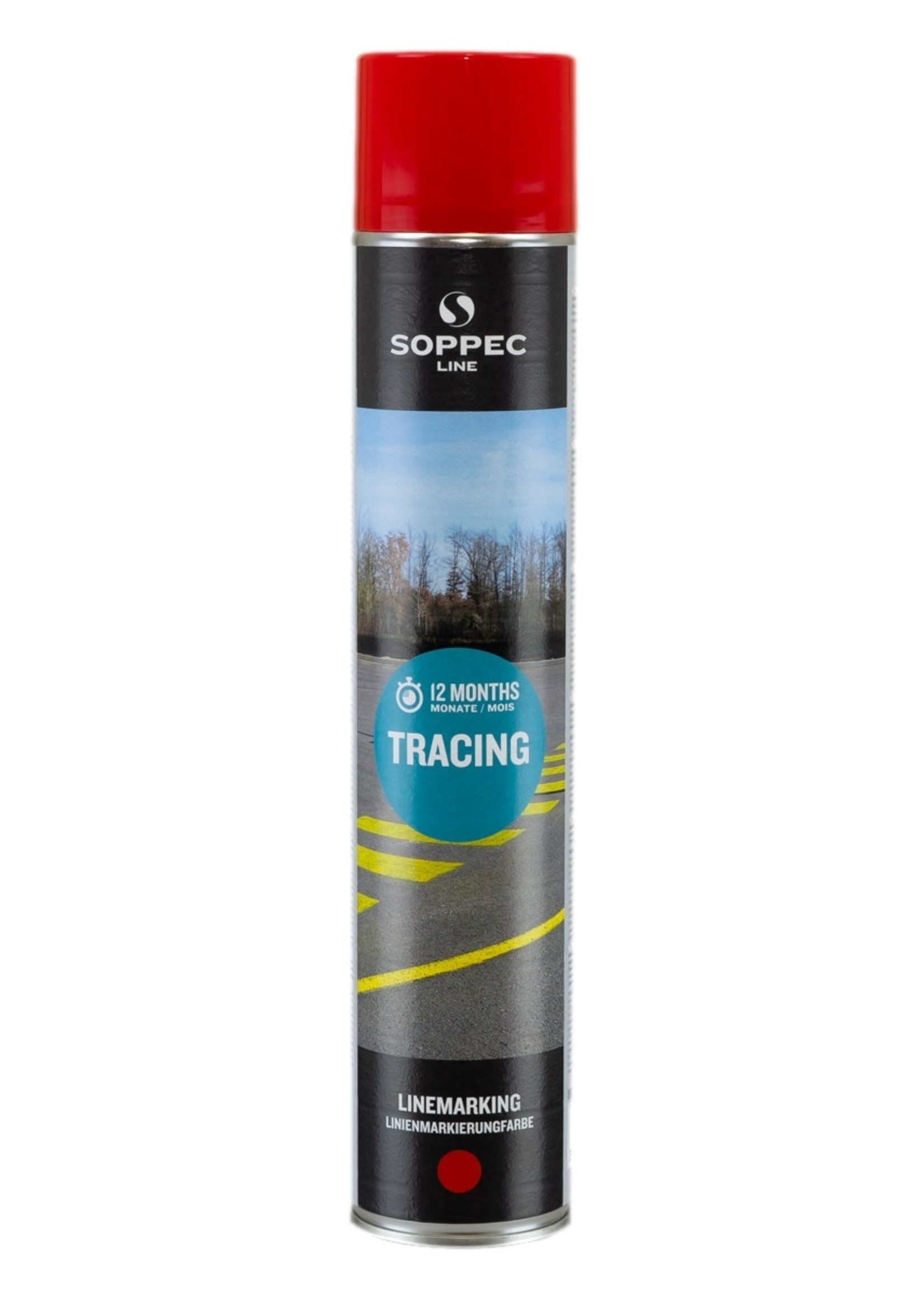 SOPPEC | Markierungsfarbe Weiss 750 ml Tracing für Asphalt