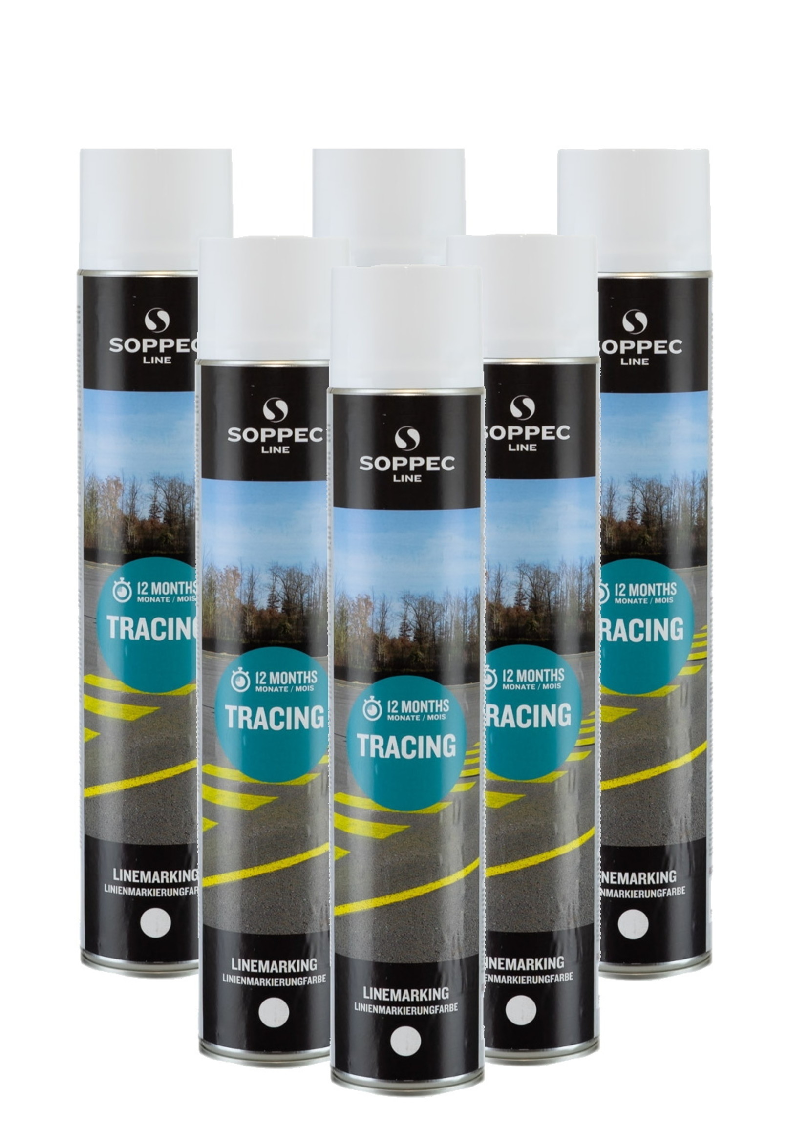 SOPPEC | Markierungsfarbe Weiss 750 ml Tracing für Asphalt