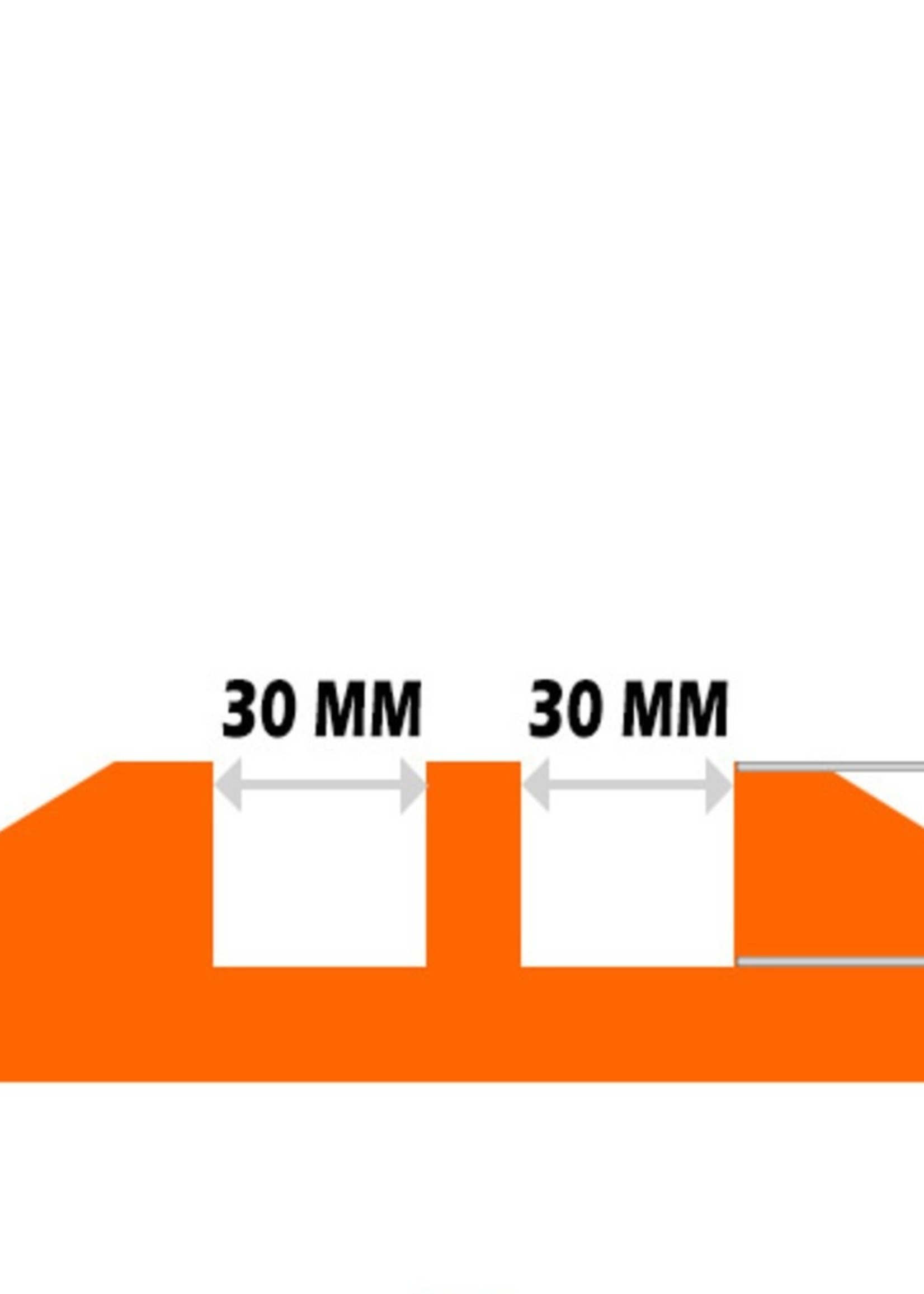 RI-TRAFFIC Kabelbrücke Ecke 2 Kanäle 28 cm Gummi