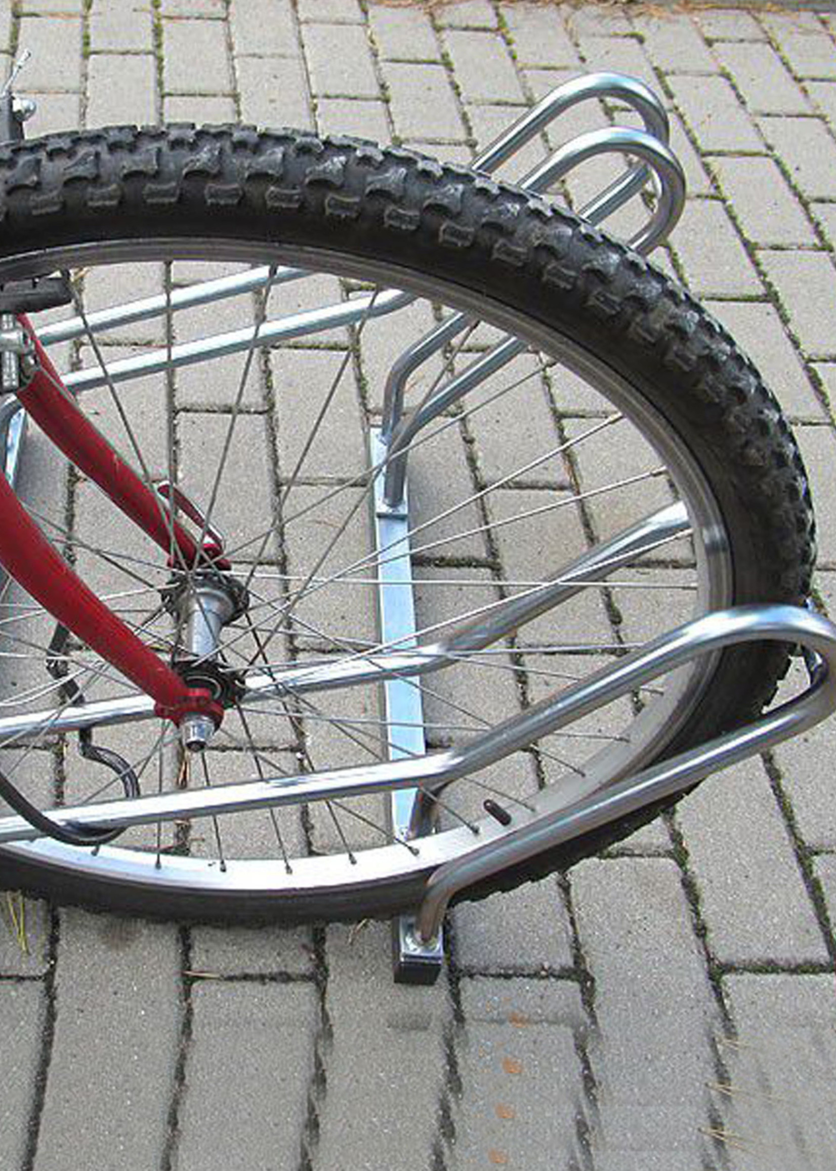 VELO Fahrradständer für 2 Fahrräder aus Rostfrei Stahl mit Hohem Fahrradständer