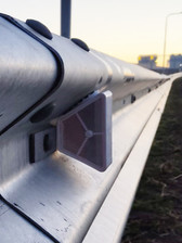 Reflektor ROT-WEISS Doppelseitig mit Aluminiumgehäuse 