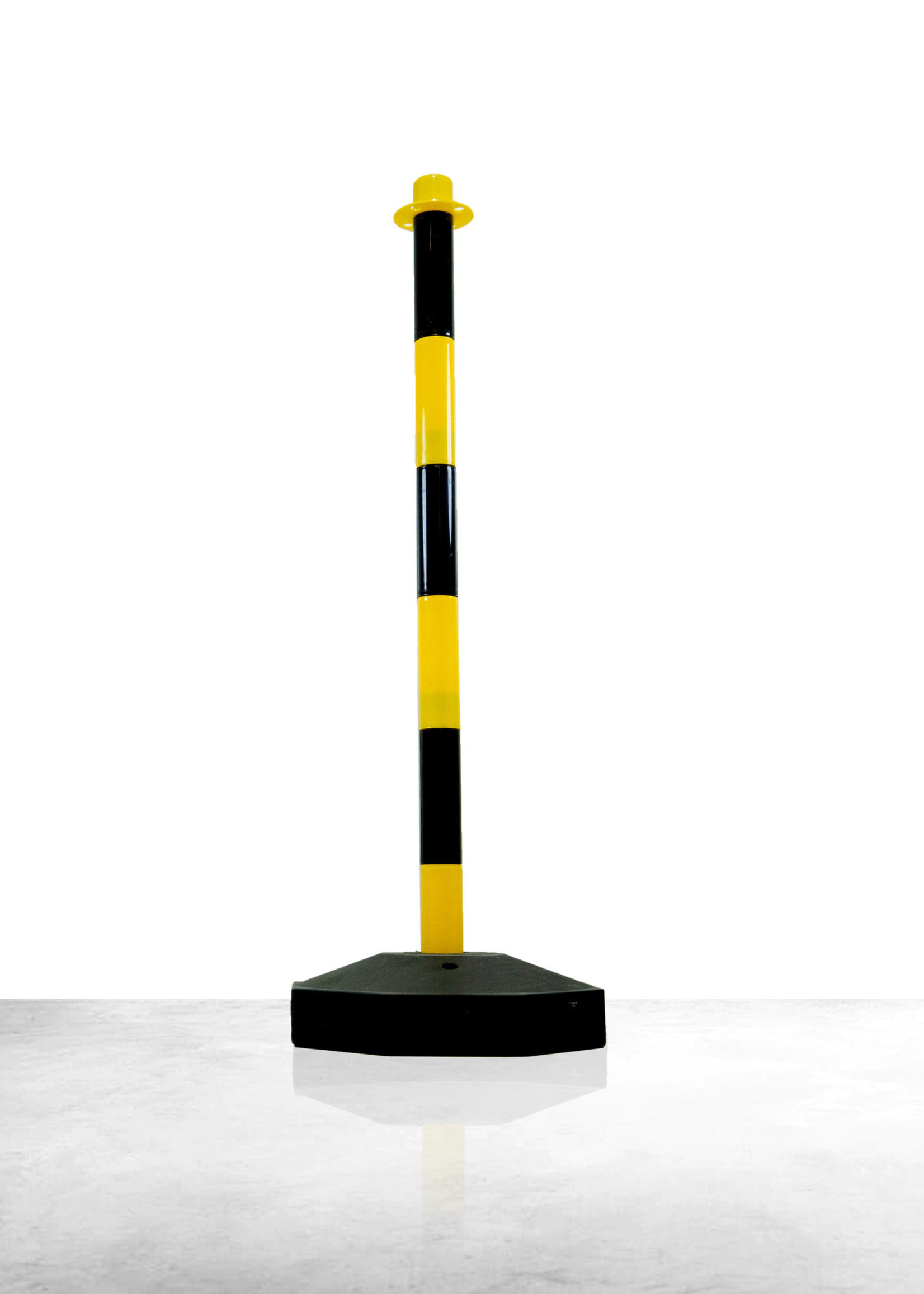 RI-TRAFFIC Kettenständer 90cm (Gelb Schwarz) mit Standfuß