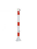 RI-TRAFFIC Umlegbarer Absperrpfosten 90 cm mit Dreikantschloss