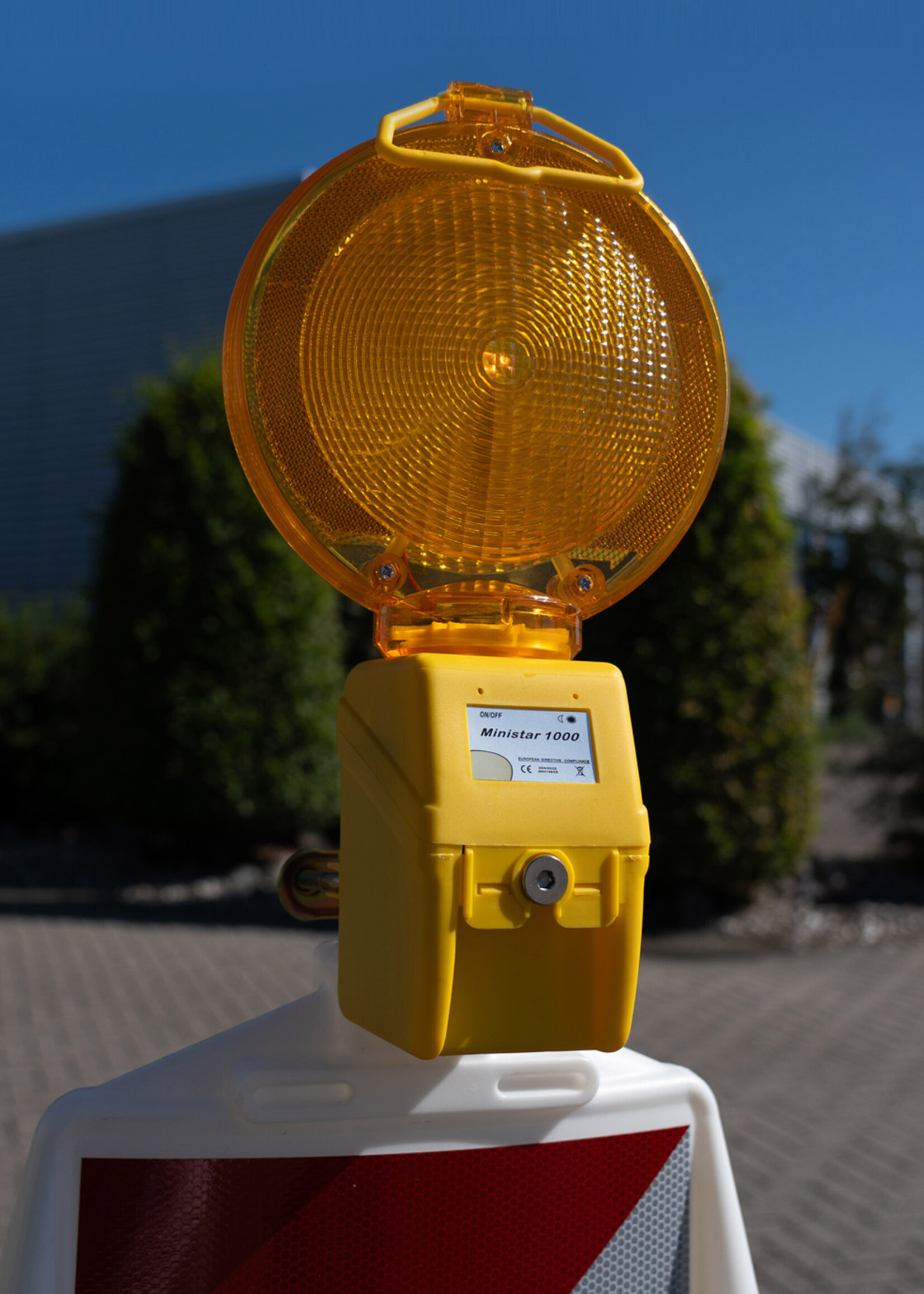 UNSERE HAUSMARKE Ministar 1000 6V, GELB Leitbakenlampe | Signalbeleuchtung Baustellenlamp für Sicherheitsbaken