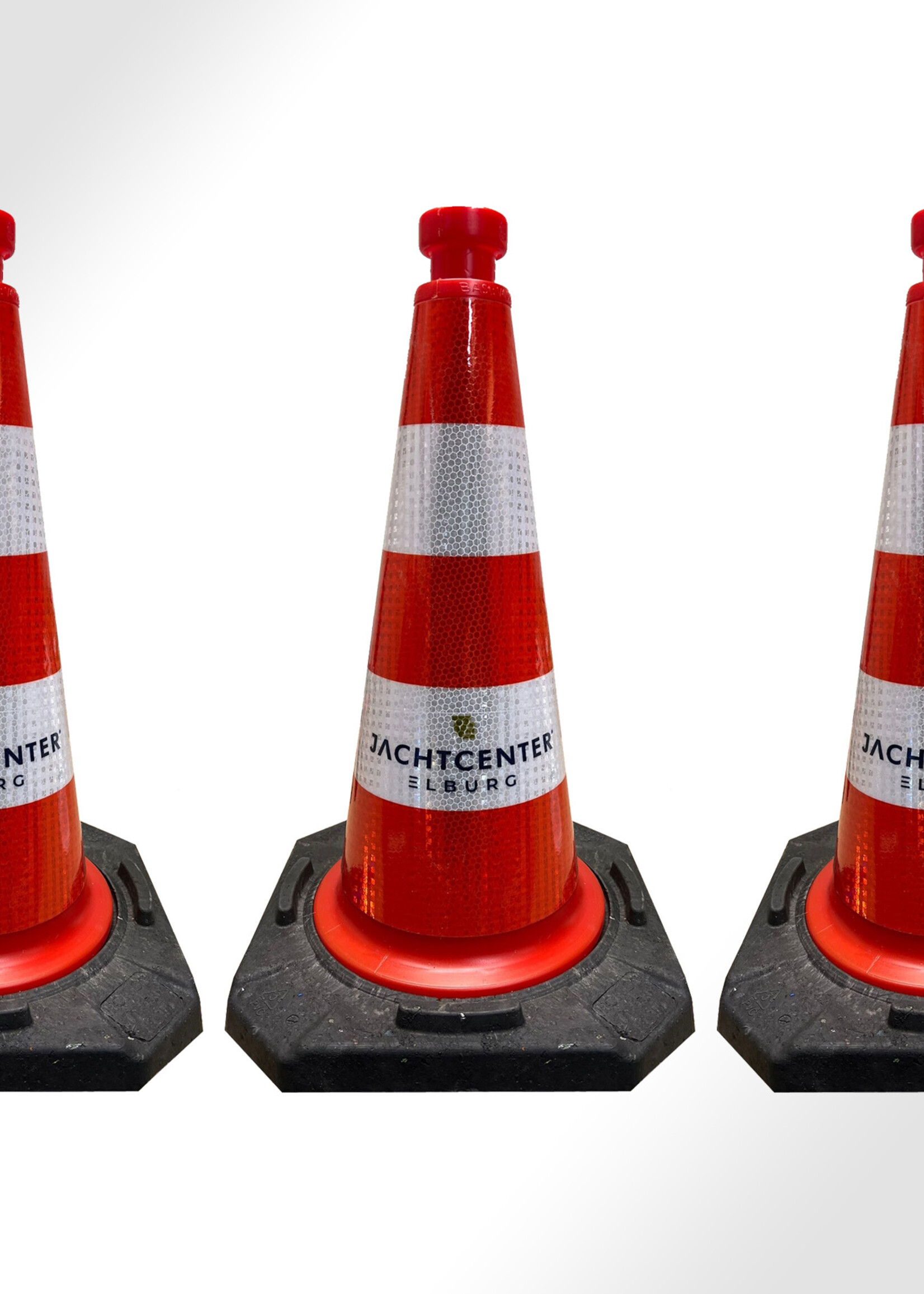 RI-TRAFFIC Professionelle Verkehrshütchen 50 cm, 25 Stück mit Firmenlogo