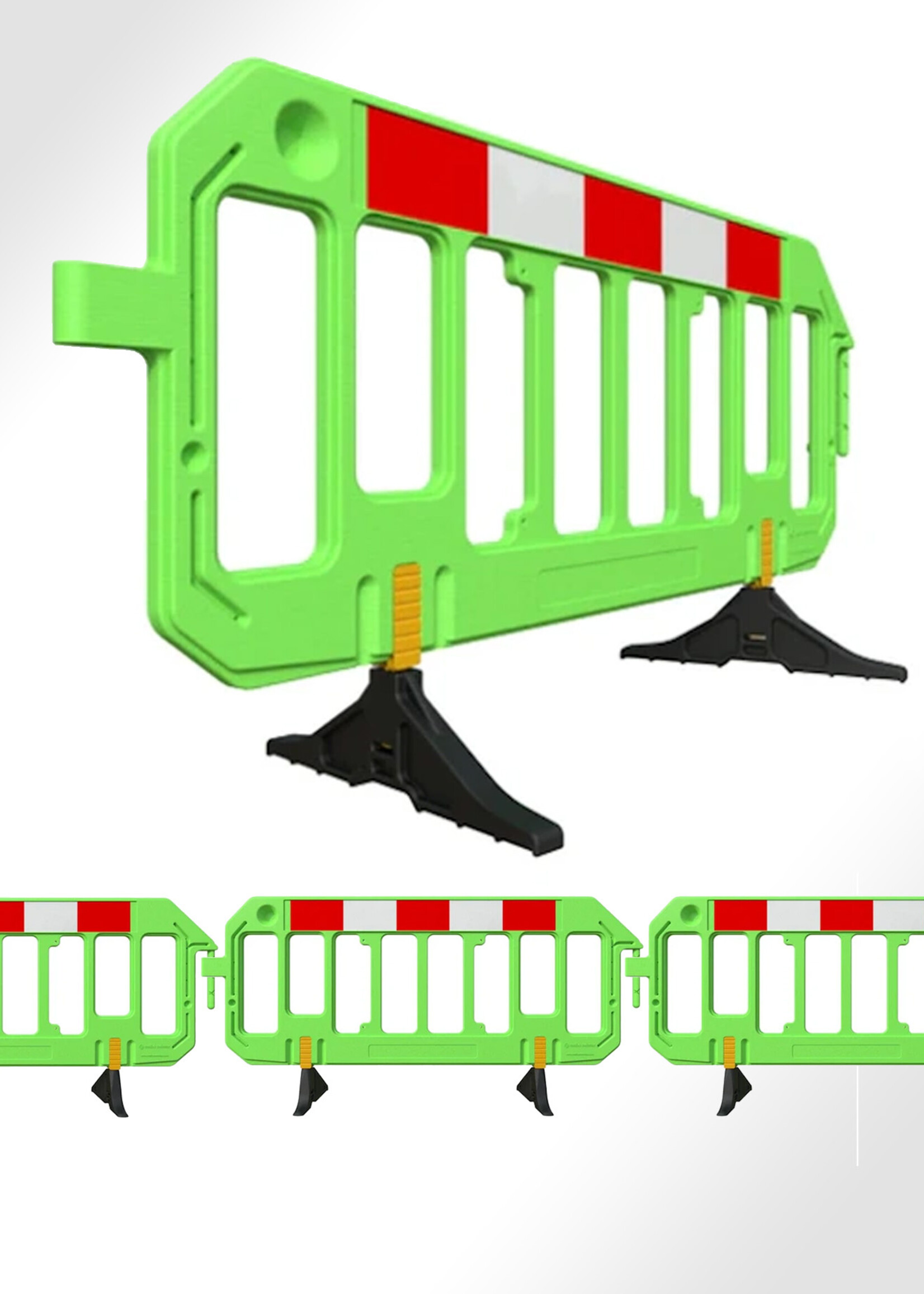 RI-TRAFFIC Absperrgitter GRÜN Kunststoff 200cm x 100cm