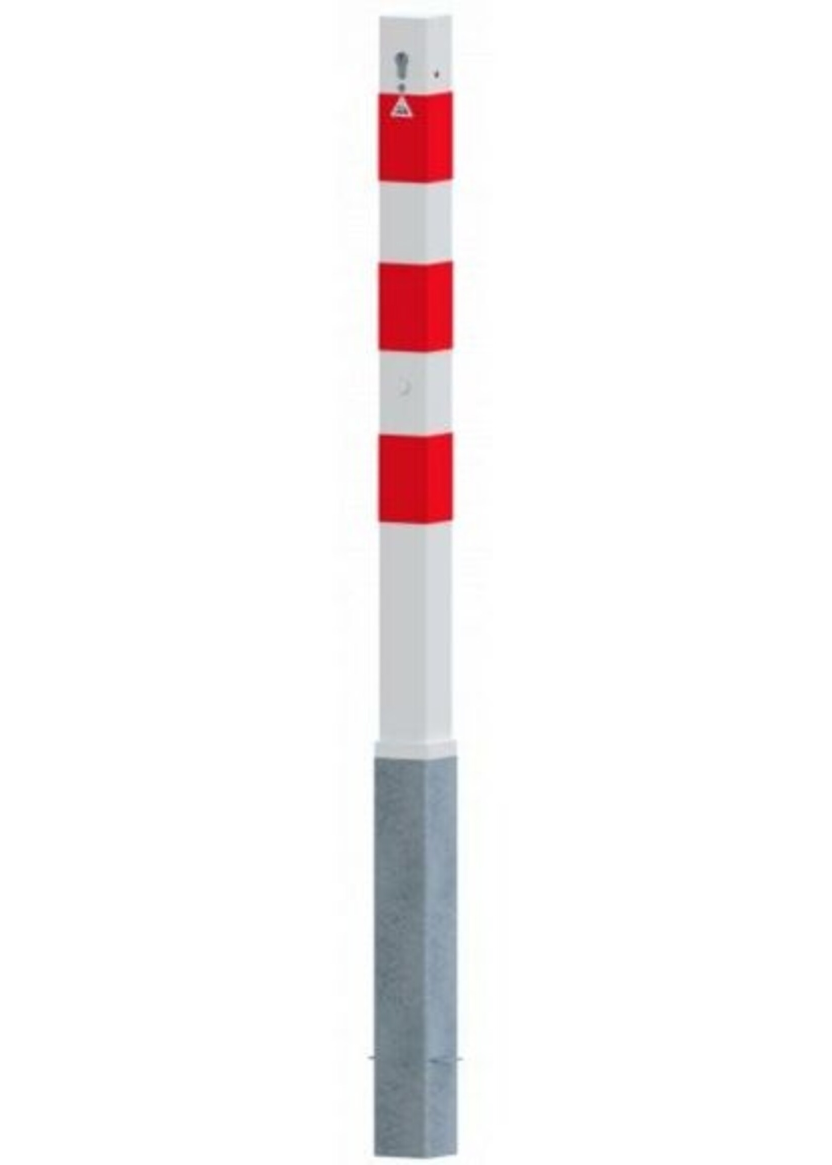 RI-TRAFFIC Absperrpfosten Herausnehmbar 140 cm x 7 cm x 7 cm